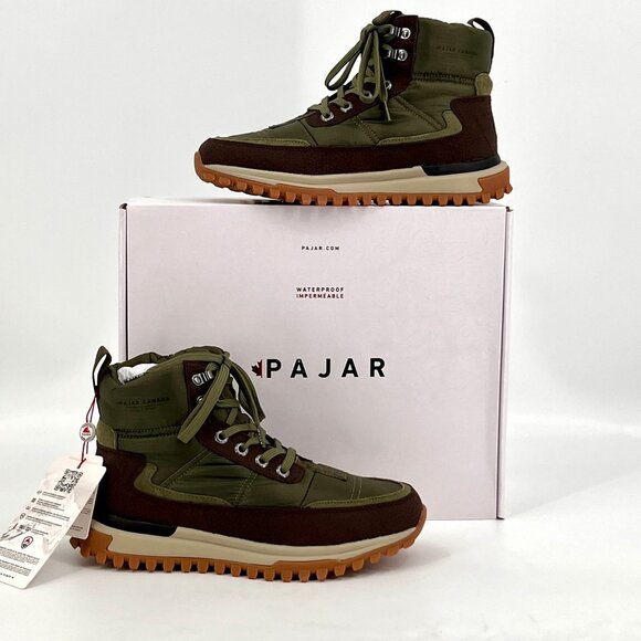 Pajar Fero 2.0 Boot Size 9M Green Waterproof Nylon Leather Winter Snow Boot - Picture 1 of 15